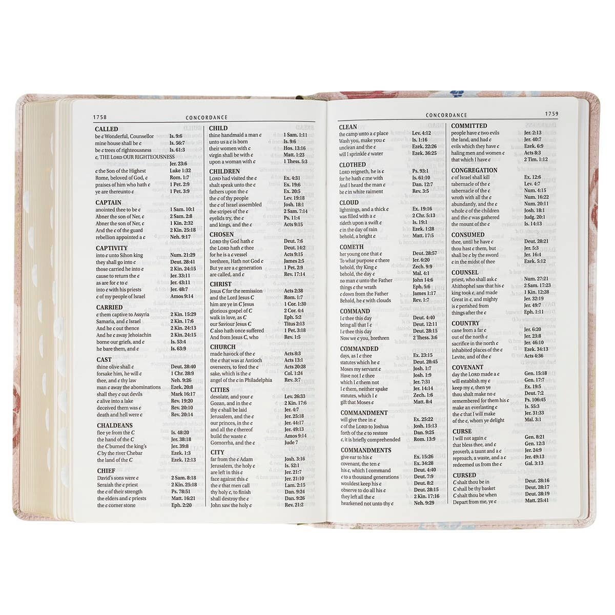 Pink Floral KJV Bible: Giant Print