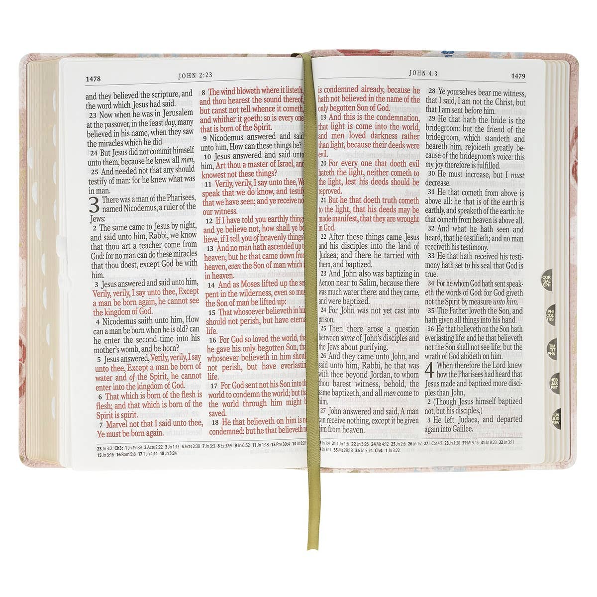 Pink Floral KJV Bible: Giant Print