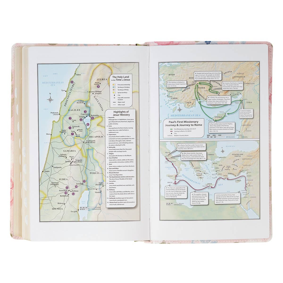 Pink Floral KJV Bible: Giant Print