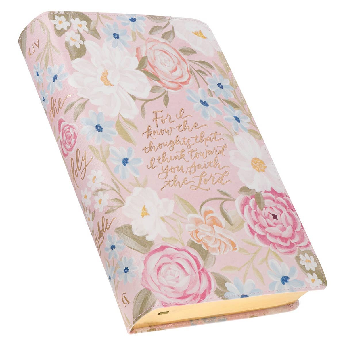 Pink Floral KJV Bible: Giant Print