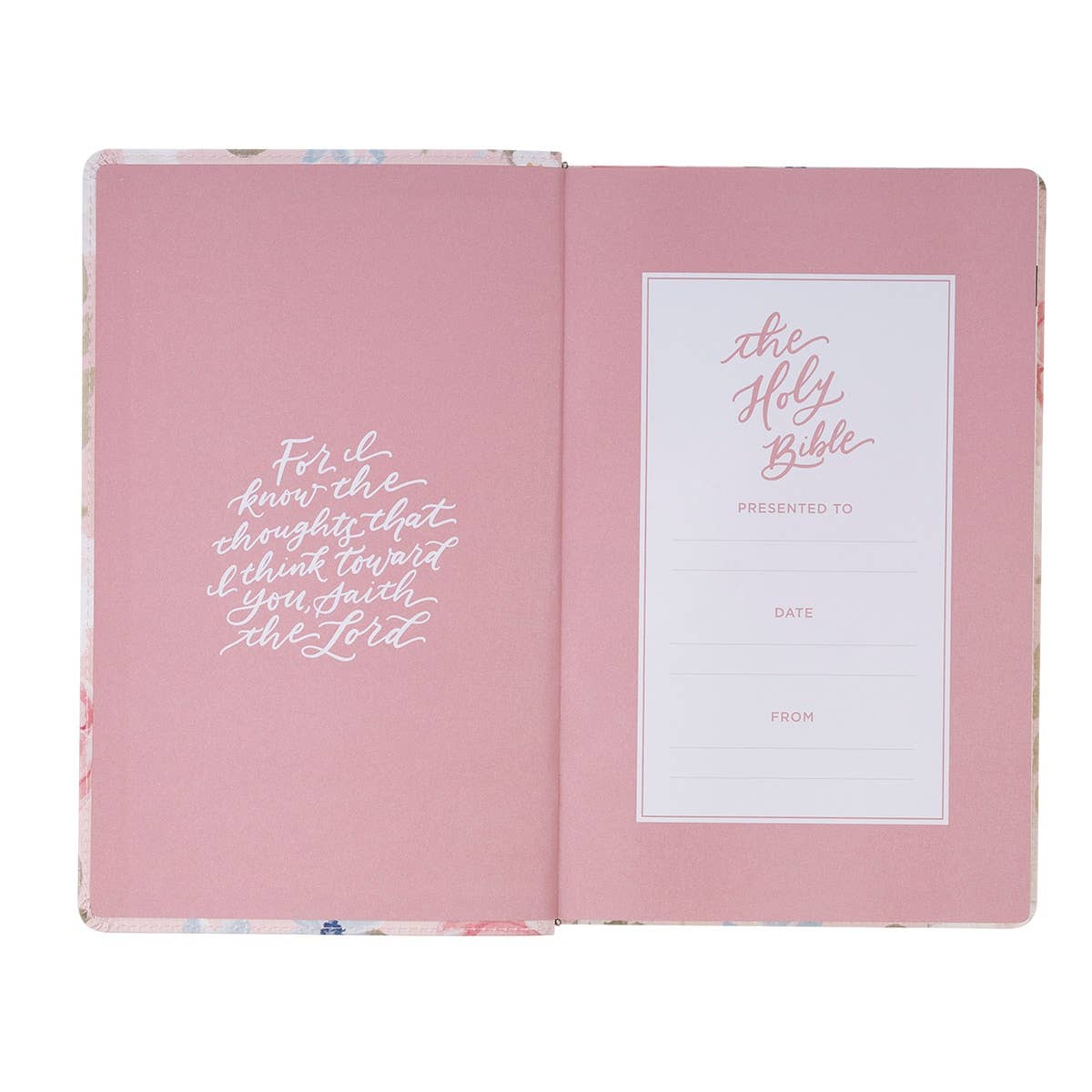 Pink Floral KJV Bible: Giant Print